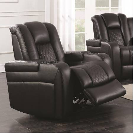 Delangelo Casual Power Recliner with Cup Holders, Storage Console and USB Port